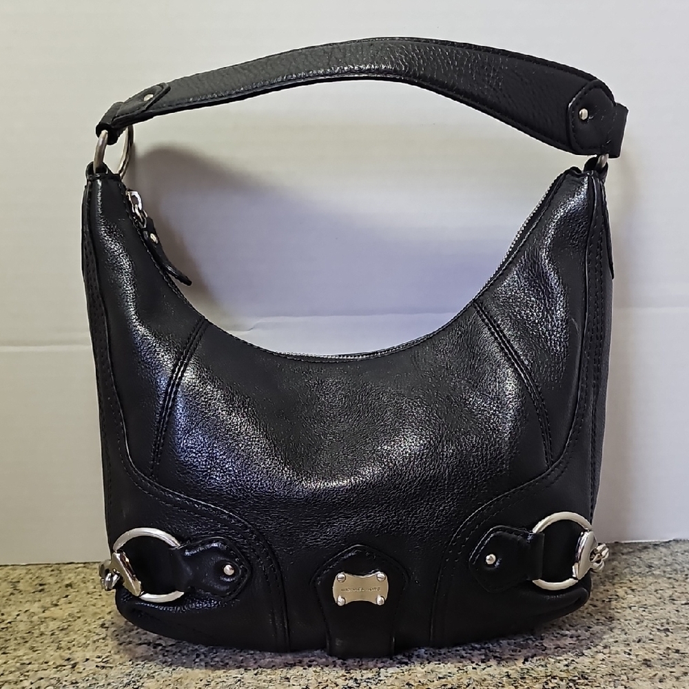 Michael Kors Black Leather Hobo Bag